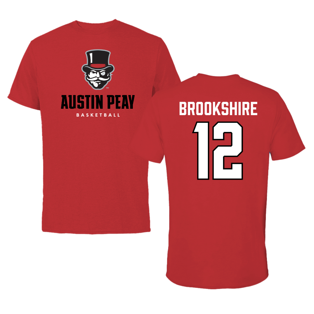 Austin Peay State University Basketball Red Mascot Tee - #12 Anton Brookshire