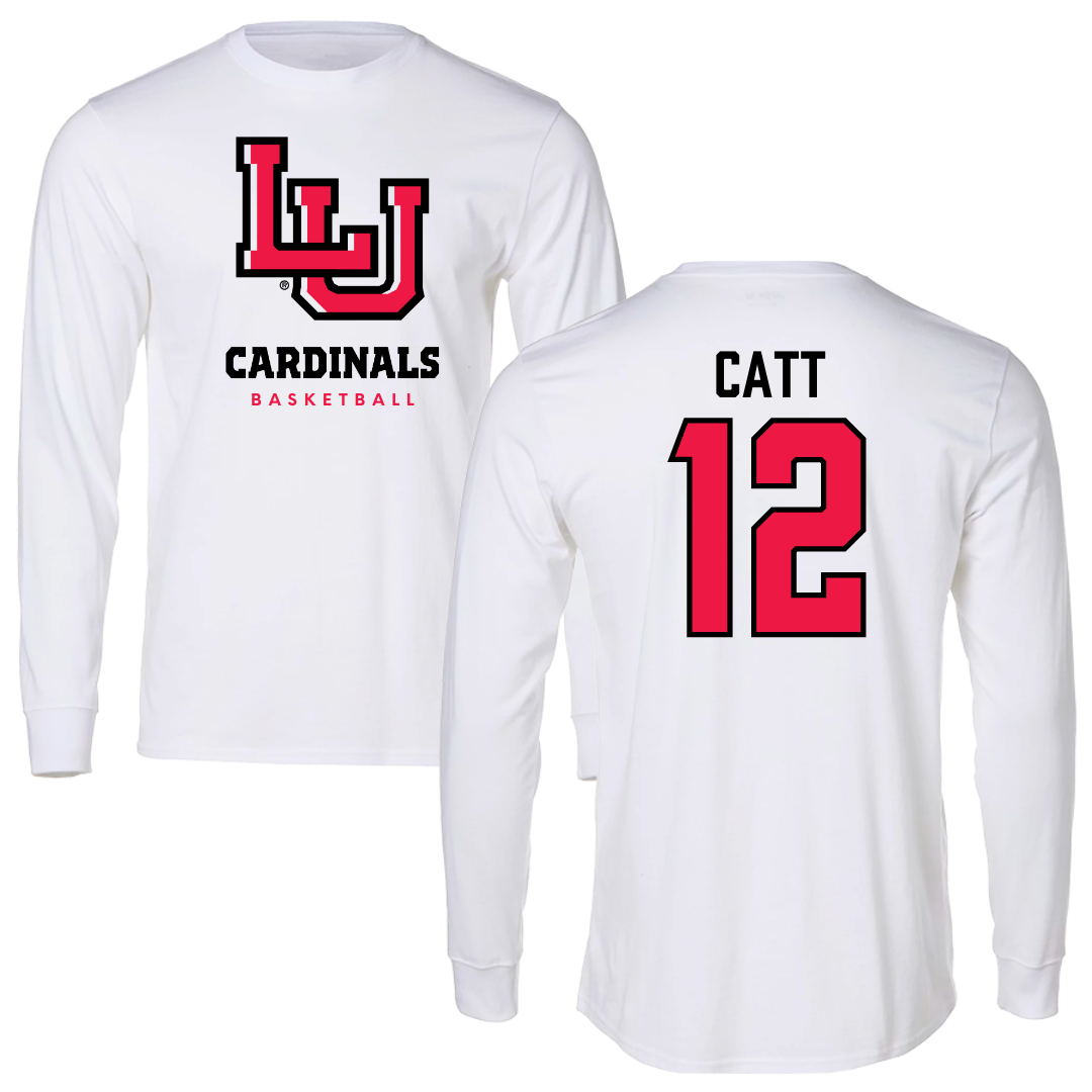 Lamar University Basketball White Long Sleeve  - #12 Valentin Catt