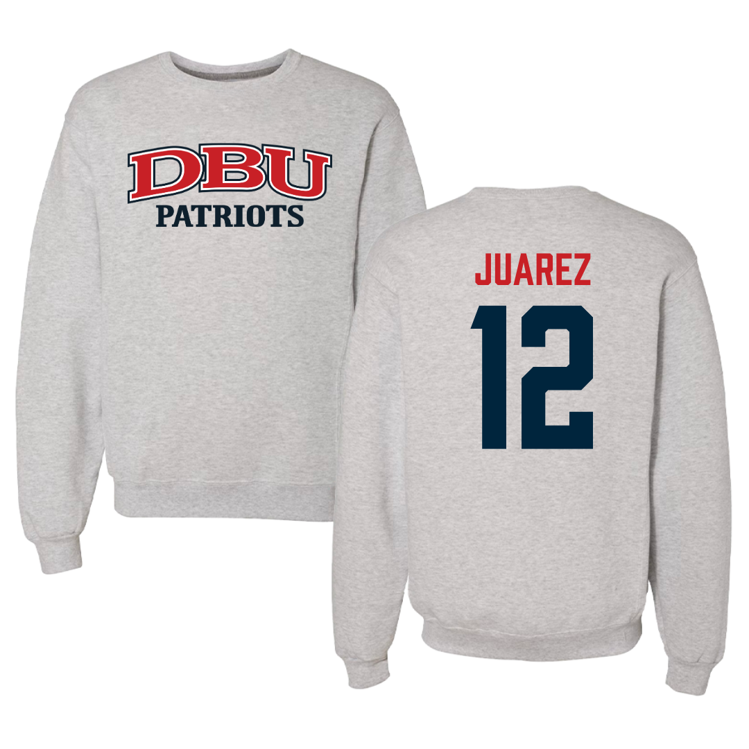 Dallas Baptist University Ice Hockey Gray Crewneck  - #12 Exavier Juarez