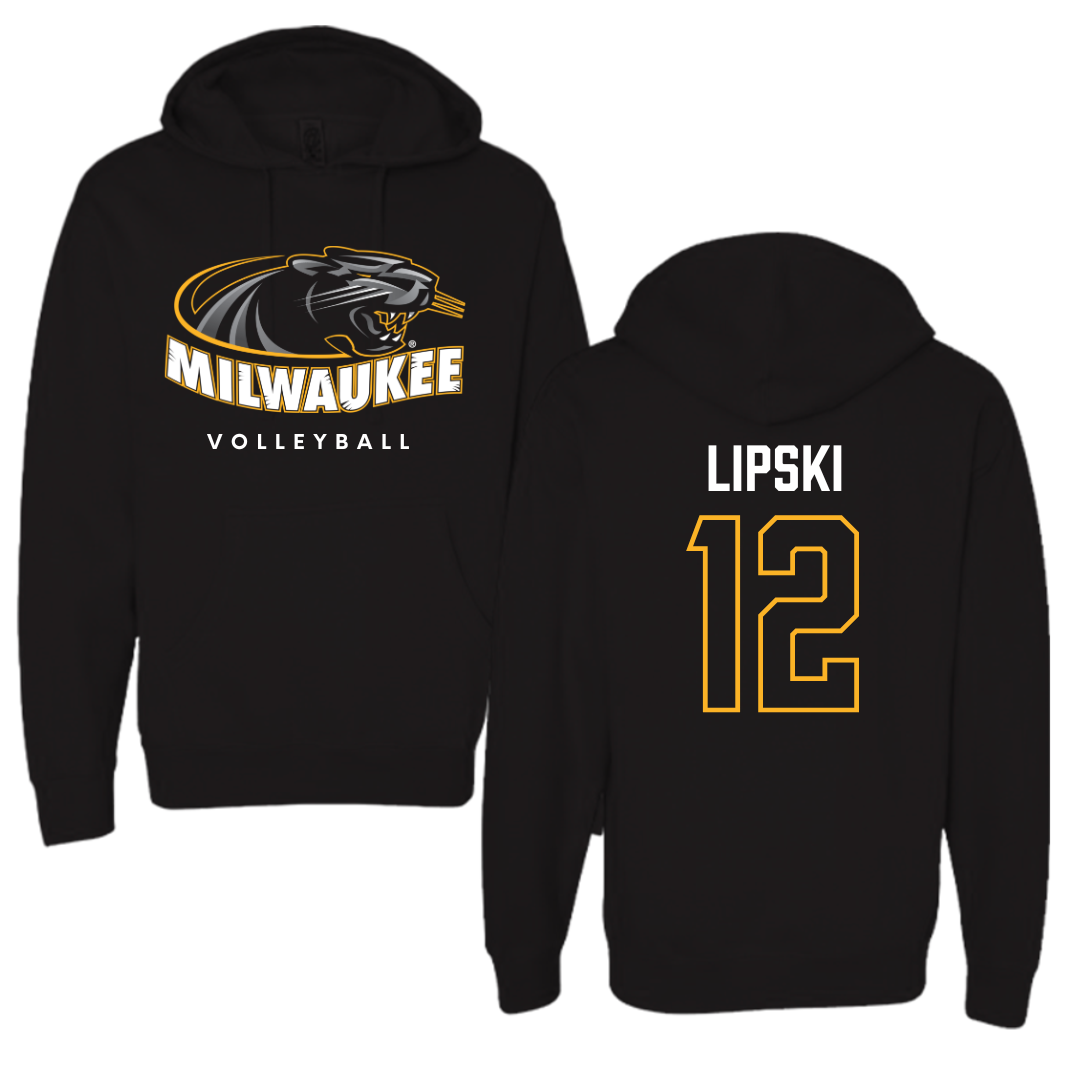 University of Wisconsin-Milwaukee Volleyball Black Hoodie  - #12 Bella Lipski