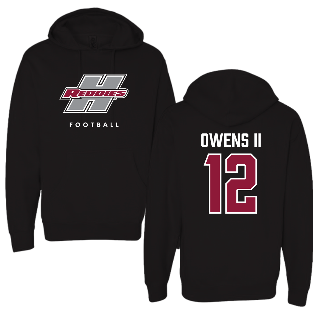 Henderson State University Football Black Hoodie  - #12 Kirby Owens II