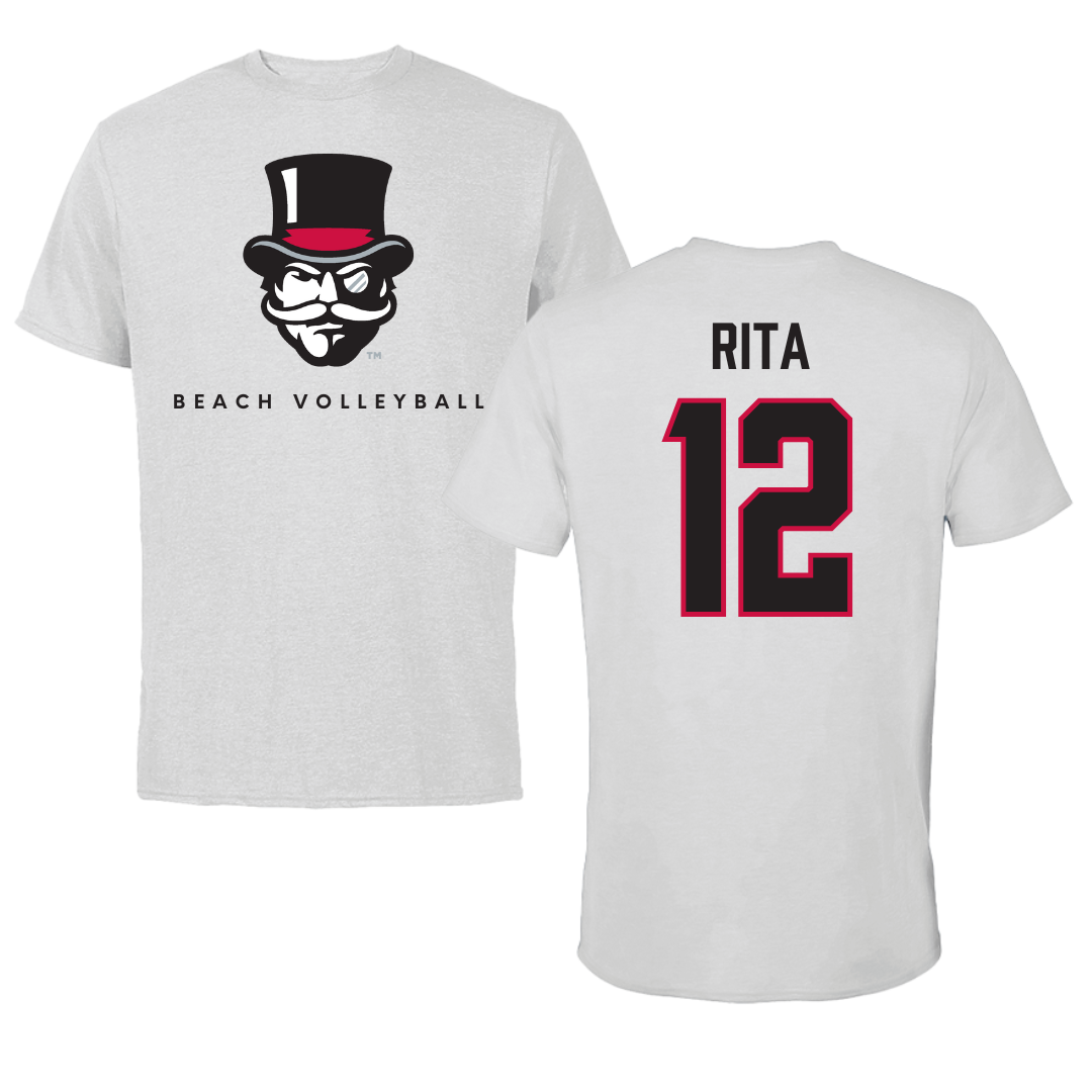 Austin Peay State University Beach Volleyball Gray Mascot Tee - #12 Anna Rita