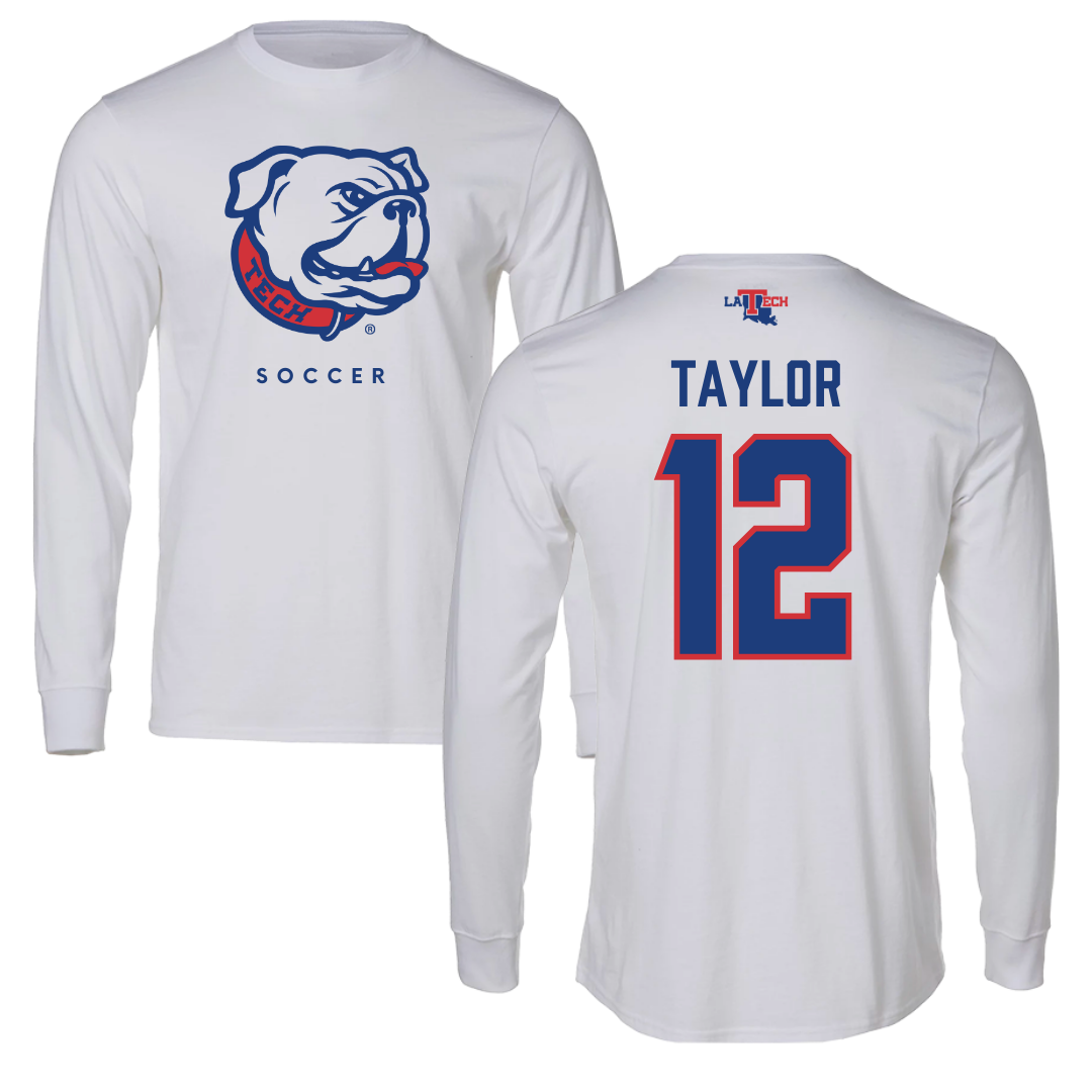 Louisiana Tech University Soccer White Long Sleeve  - #12 Kyra Taylor