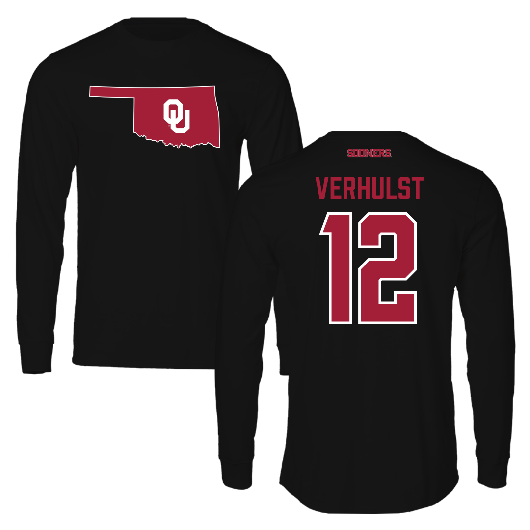 University of Oklahoma Basketball Black Long Sleeve  - #12 Payton Verhulst