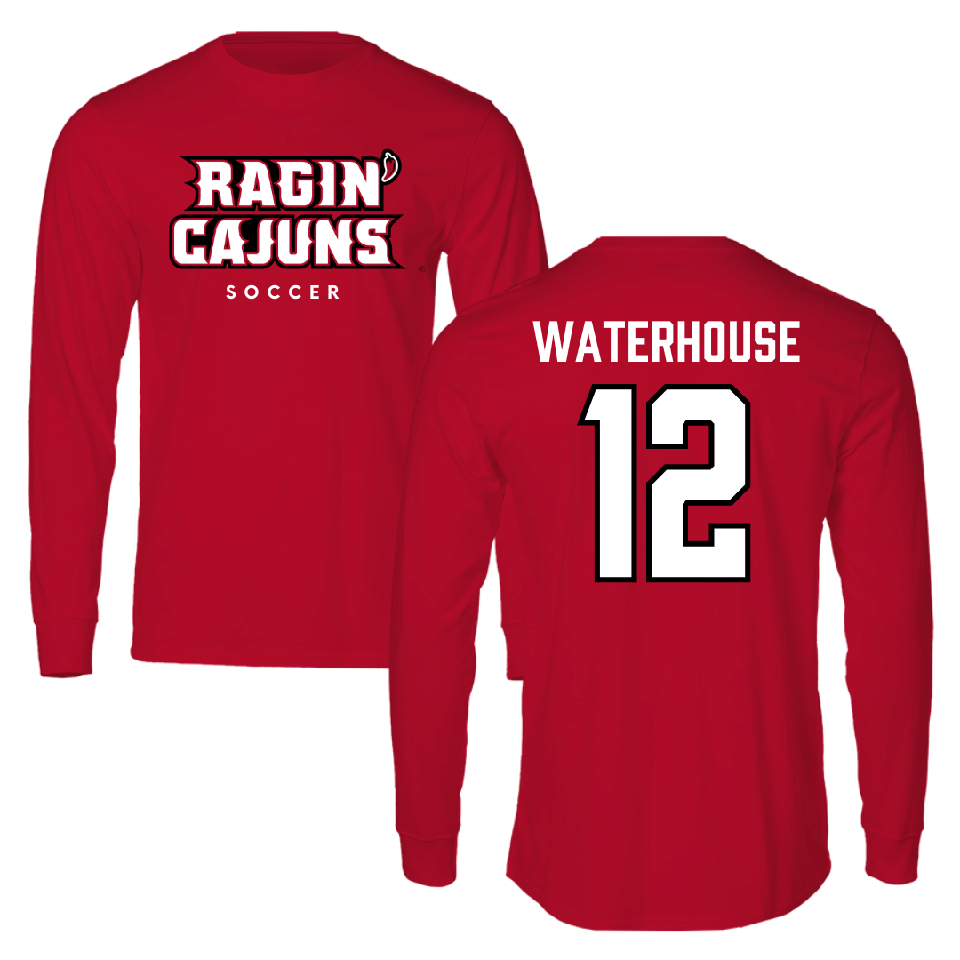 University of Louisiana at Lafayette Soccer Red Long Sleeve  - #12 Hailly Waterhouse