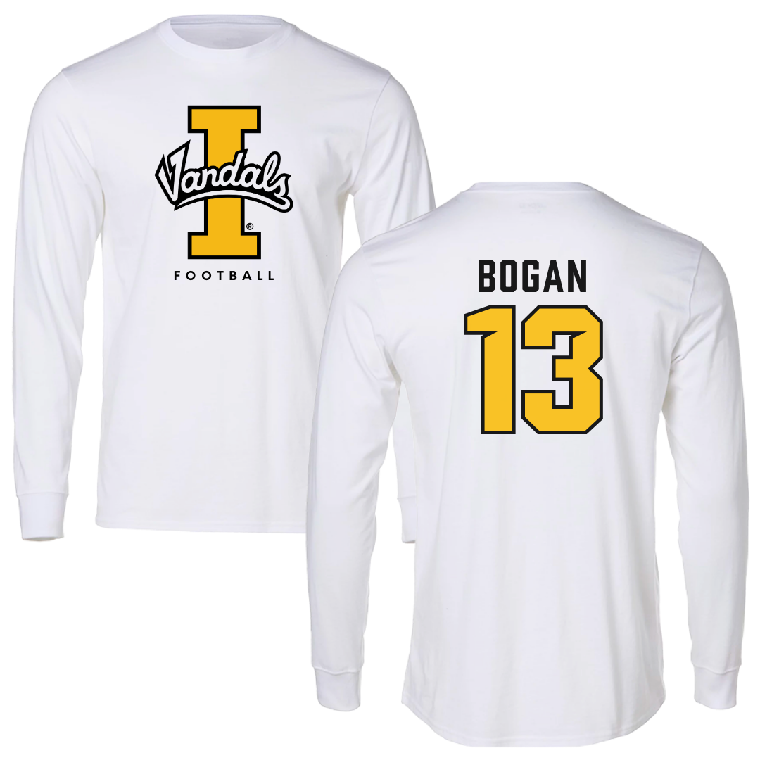 University of Idaho Football White Vandals Long Sleeve - #13 Chance Bogan