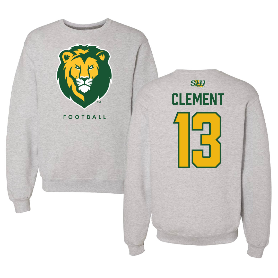 Southeastern Louisiana University Football Gray Crewneck  - #13 Zachary Clement