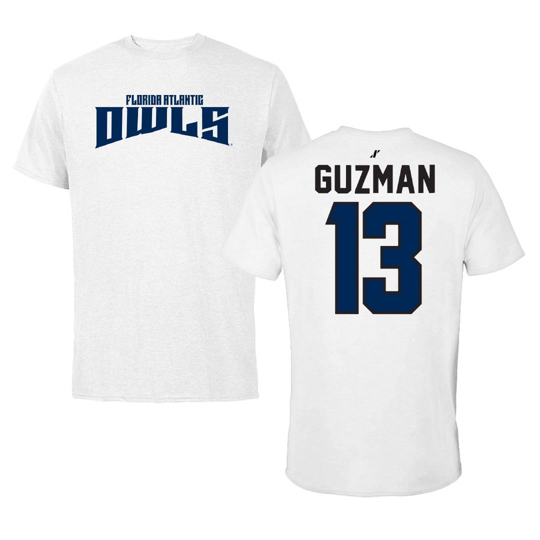 Florida Atlantic University Softball White Classic Tee - #13 Yani Guzman