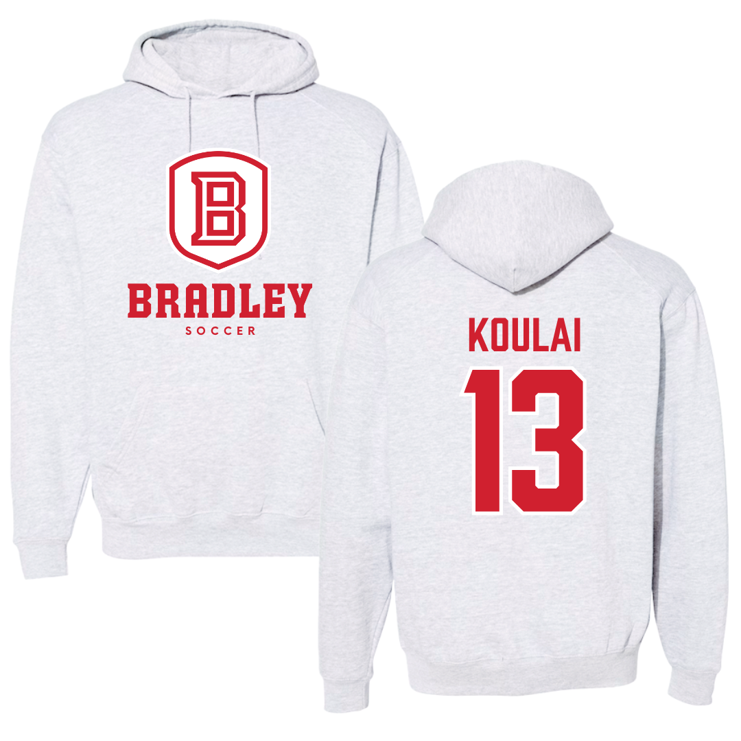 Bradley University Soccer Gray Hoodie  - #13 Dj Koulai