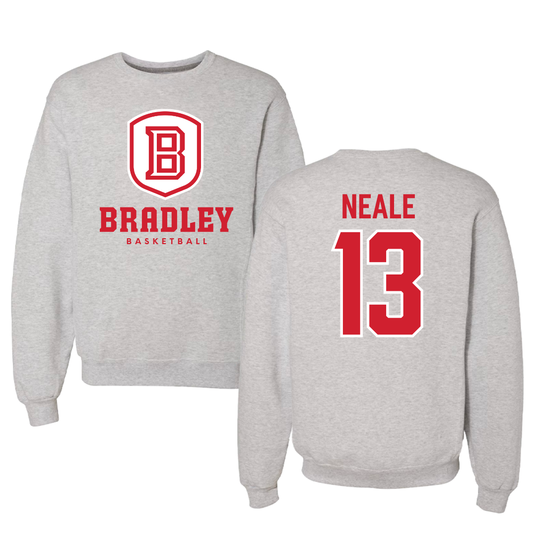 Bradley University Basketball Gray Crewneck - #13 Sheyene Neale