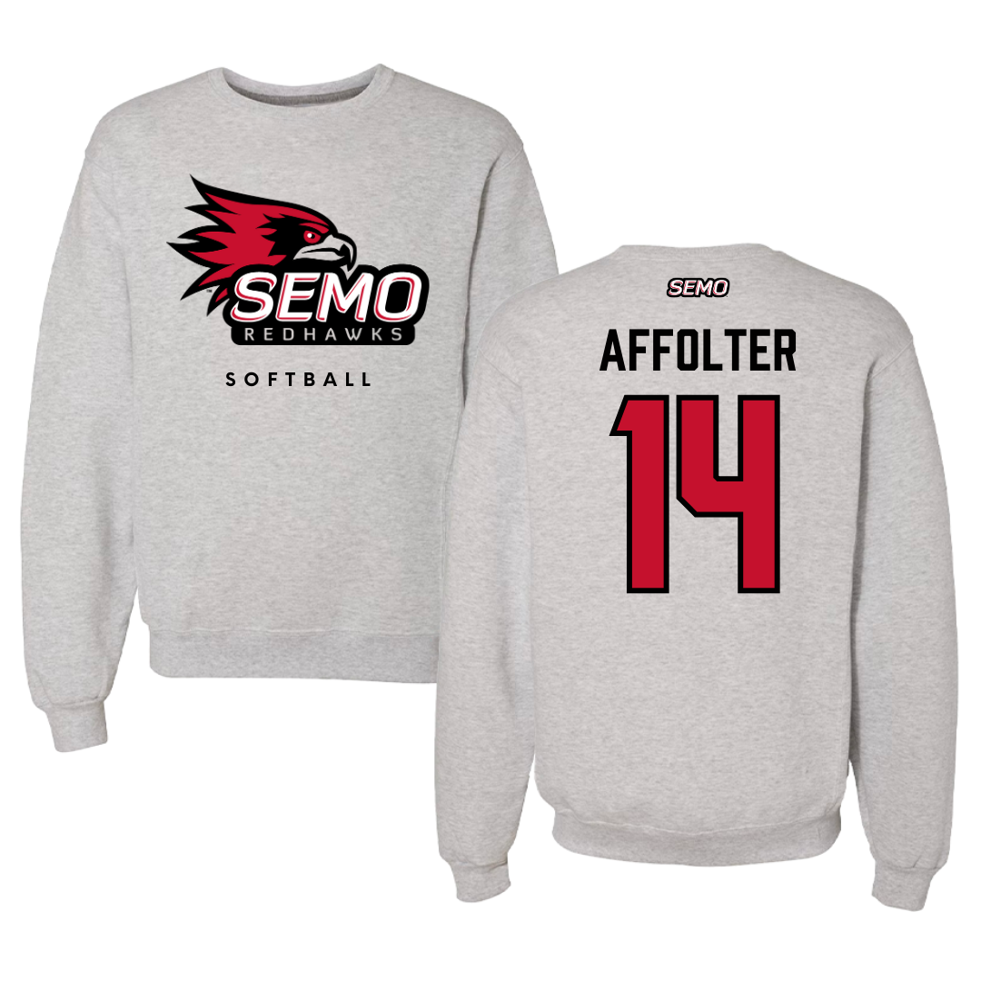 Southeast Missouri State University Softball Gray Crewneck  - #14 Brittany Affolter