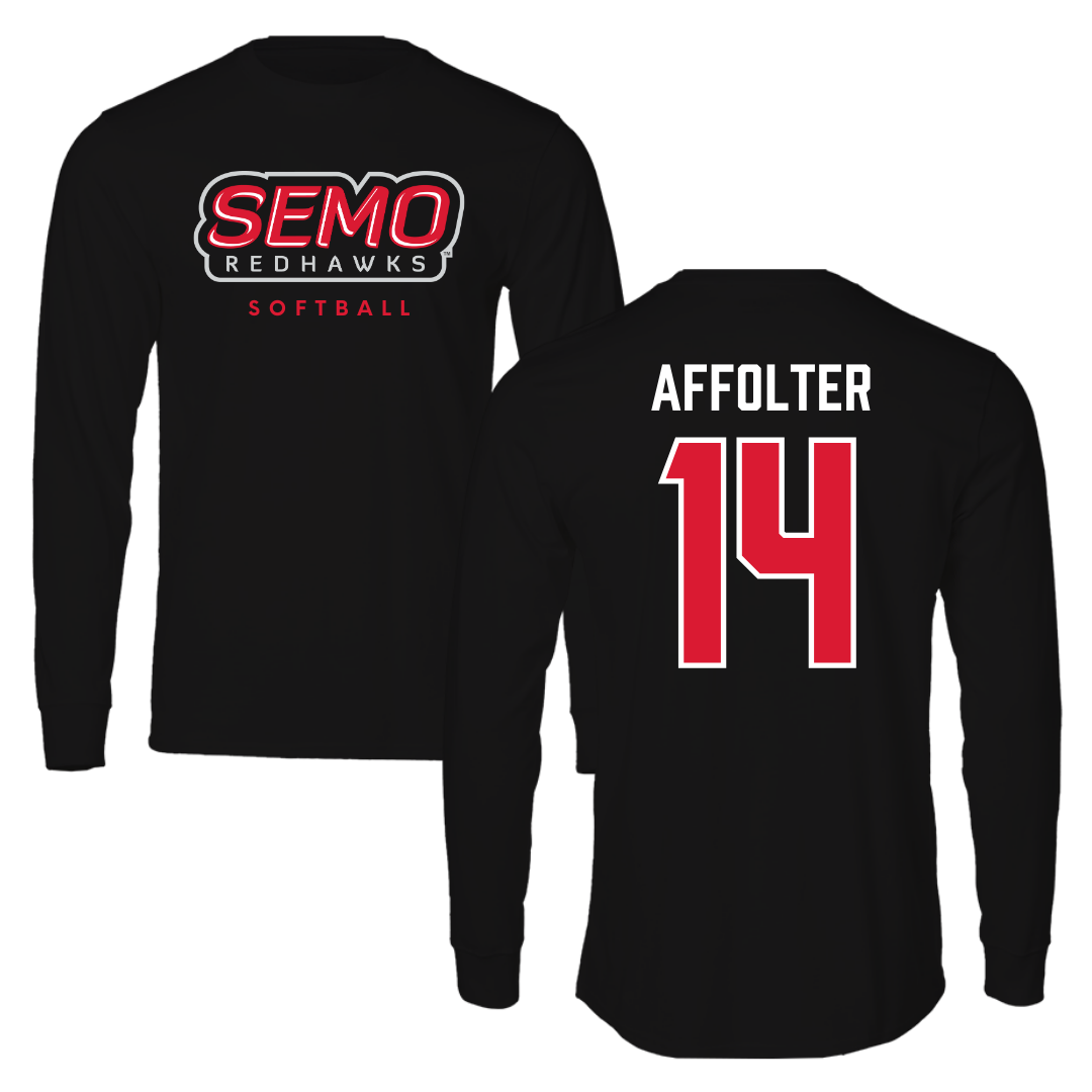Southeast Missouri State University Softball Black Long Sleeve  - #14 Brittany Affolter