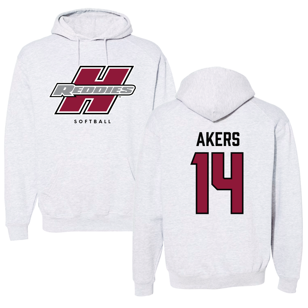 Henderson State University Softball Gray Hoodie  - #14 Hilary Akers