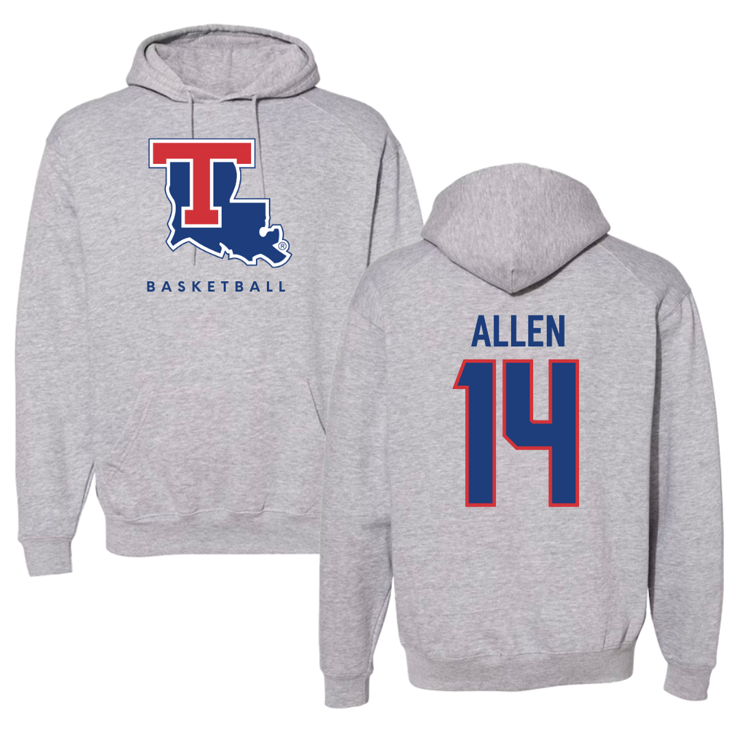 Louisiana Tech University Basketball Gray Hoodie  - #14 Will Allen