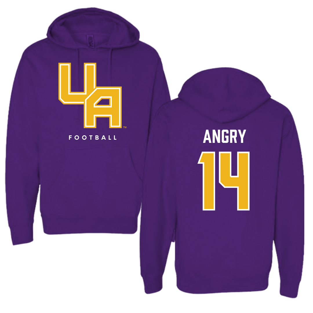 University at Albany Football Purple Hoodie  - #14 Kevon Angry