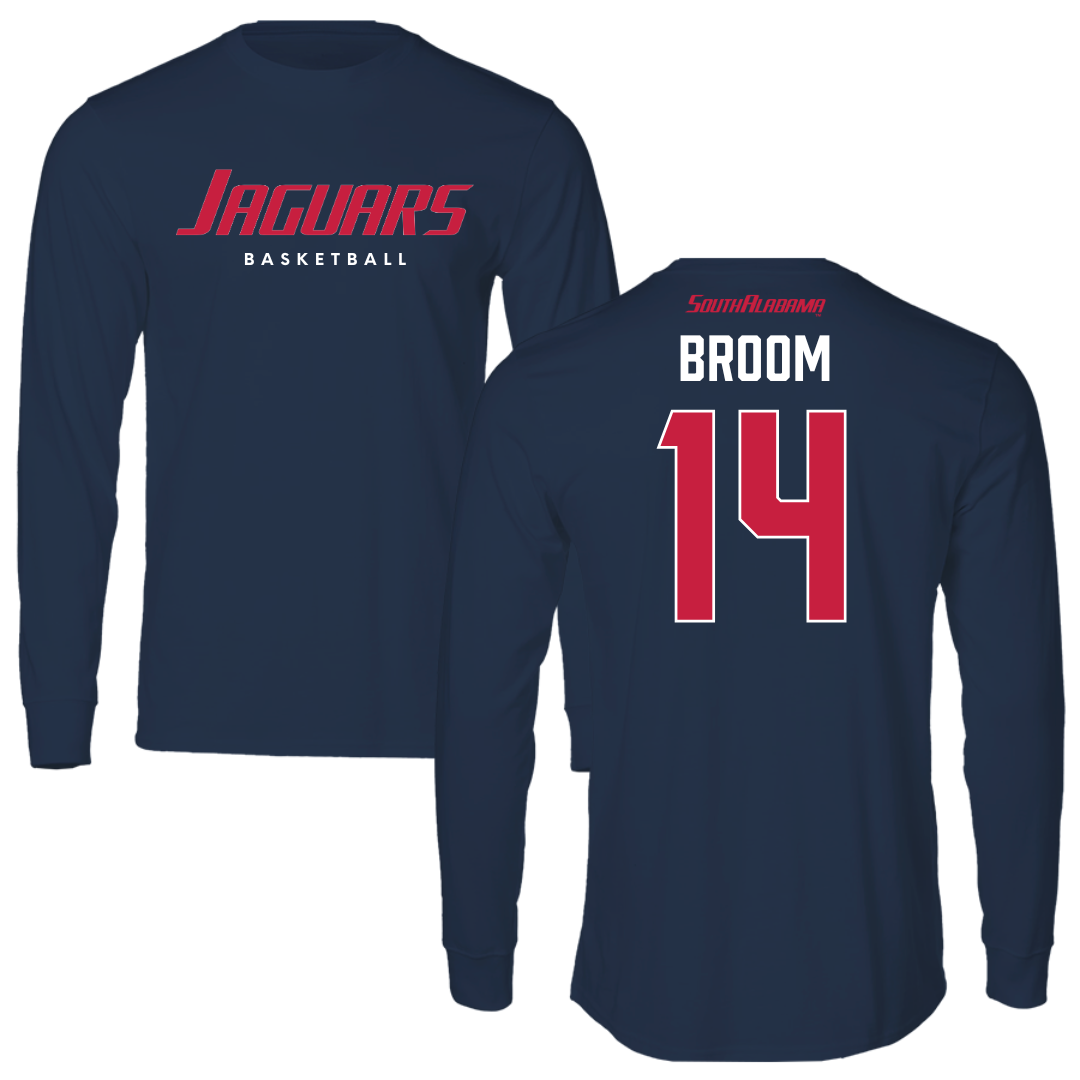 University of South Alabama Basketball Navy Long Sleeve  - #14 John Broom