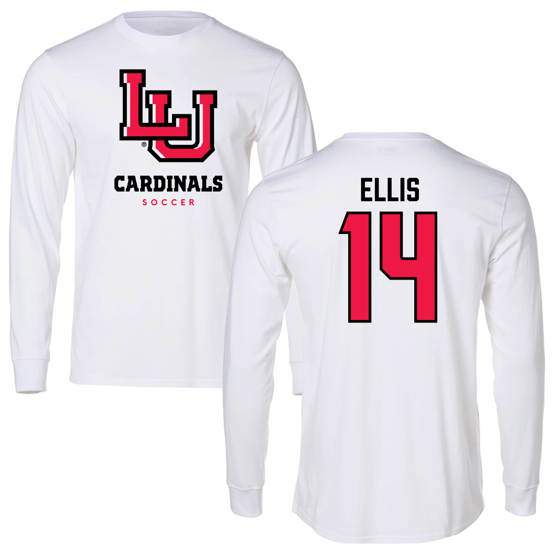 Lamar University Soccer White Long Sleeve  - #14 Cariel Ellis