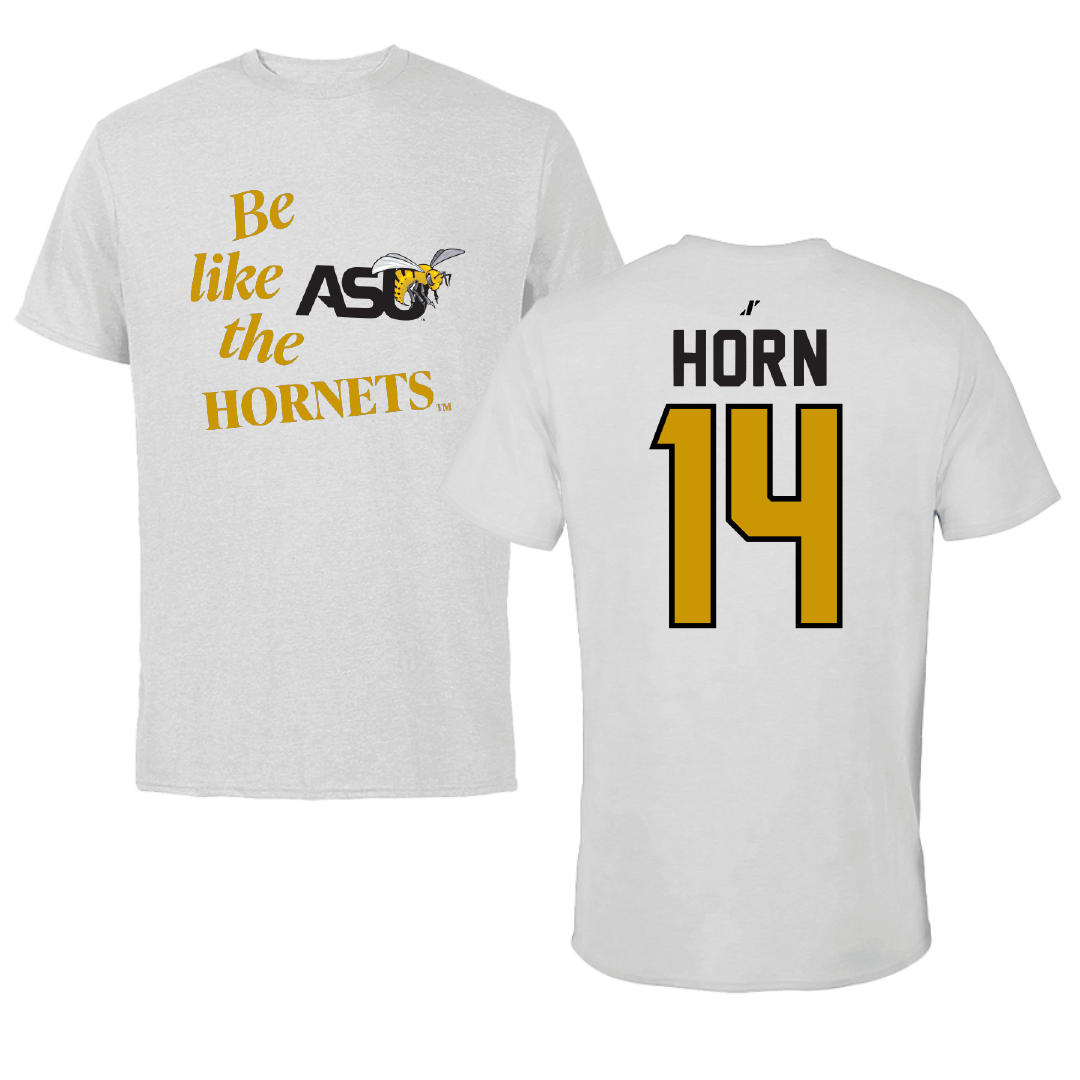 Alabama State University Football Light Gray Be Like Us Tee - #14 Eric Horn