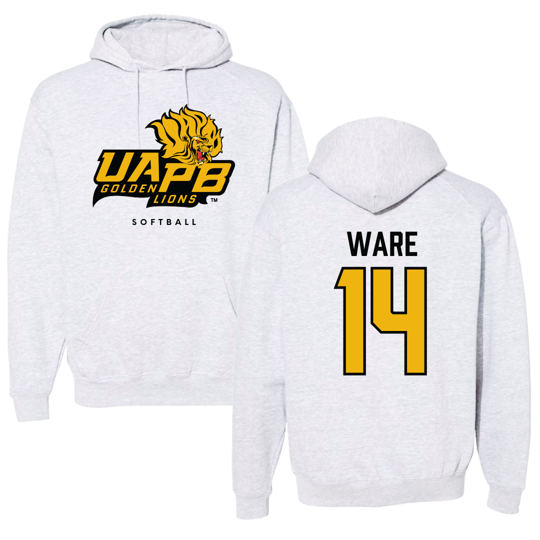 University of Arkansas-Pine Bluff Softball Gray Hoodie  - #14 Naiyestlie Ware