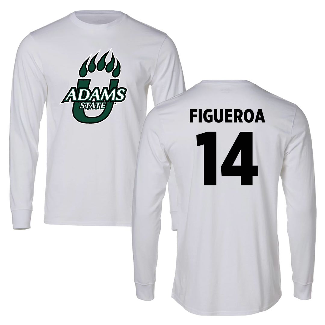 Adams State University Soccer White Long Sleeve  - #14 Angelica Figueroa