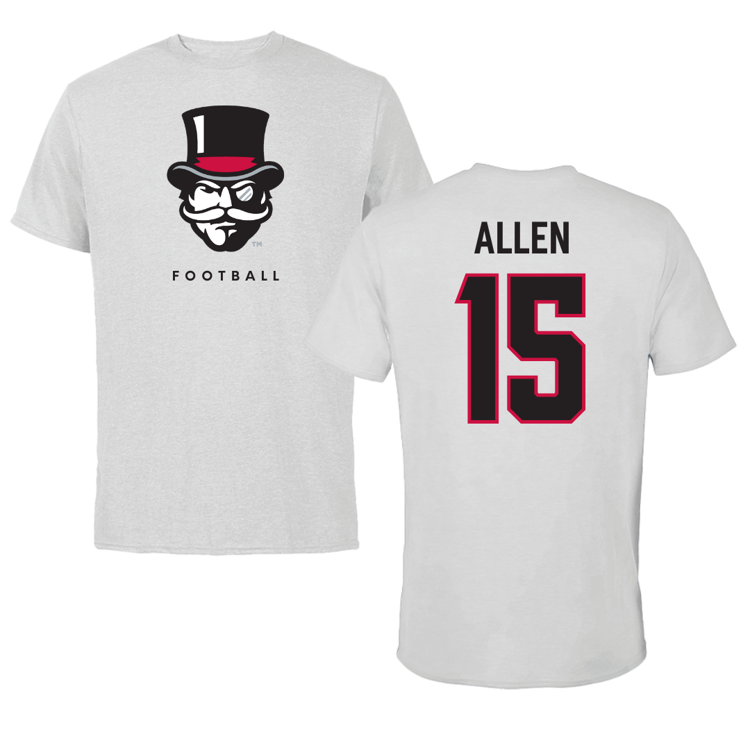 Austin Peay State University Football Gray Mascot Tee - #15 Chase Allen