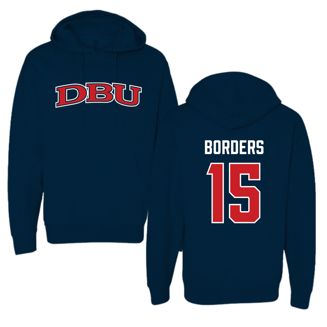 Dallas Baptist University Soccer Navy Hoodie  - #15 Elise Borders