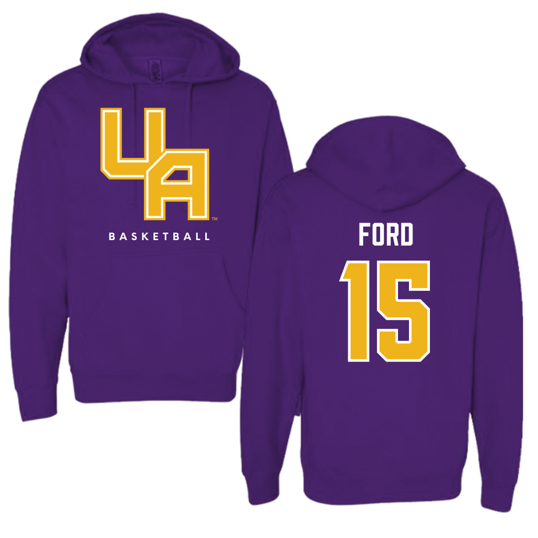 University at Albany Basketball Purple Hoodie  - #15 Hailee Ford