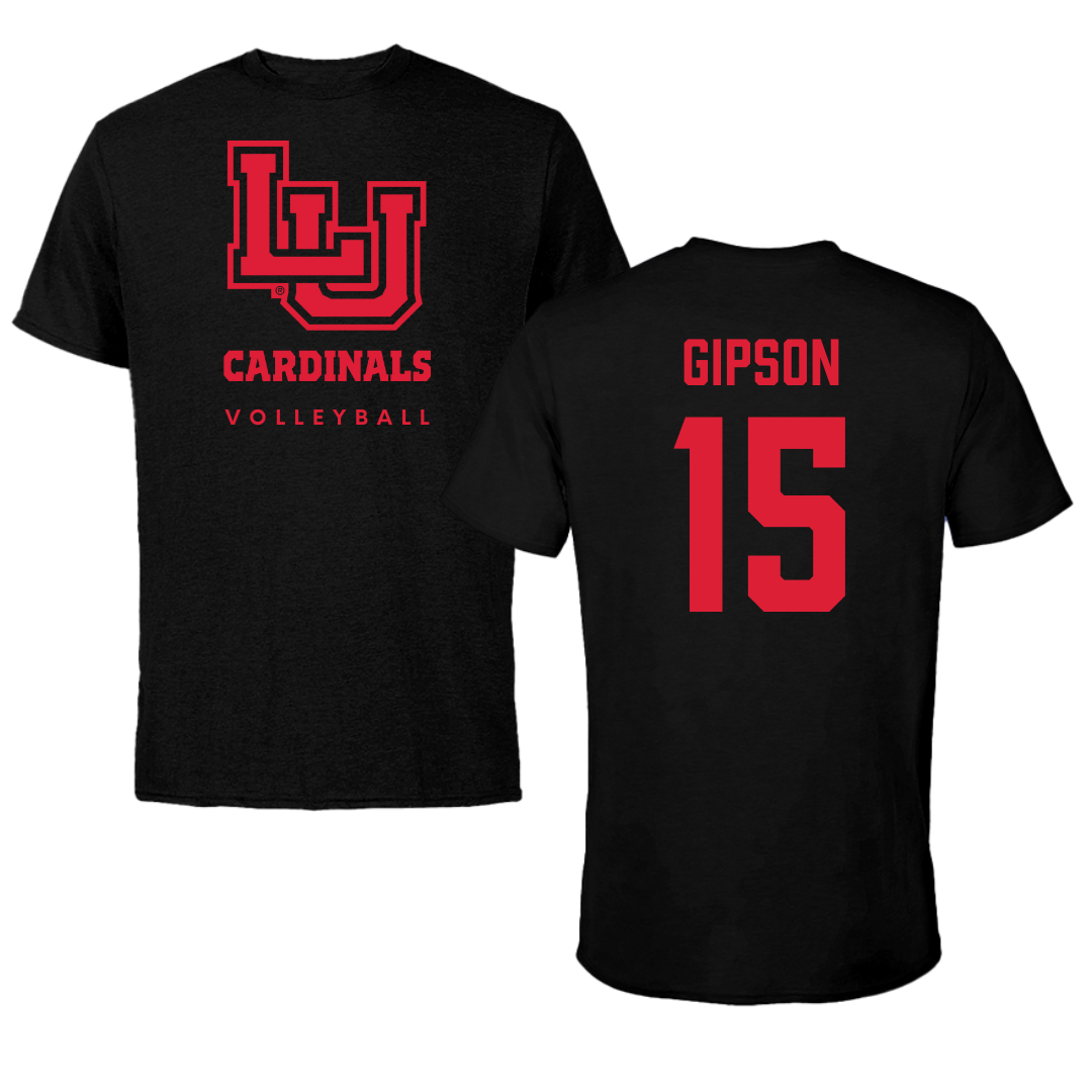 Lamar University Volleyball Black Cardinal Tee  - #15 Jordan Gipson