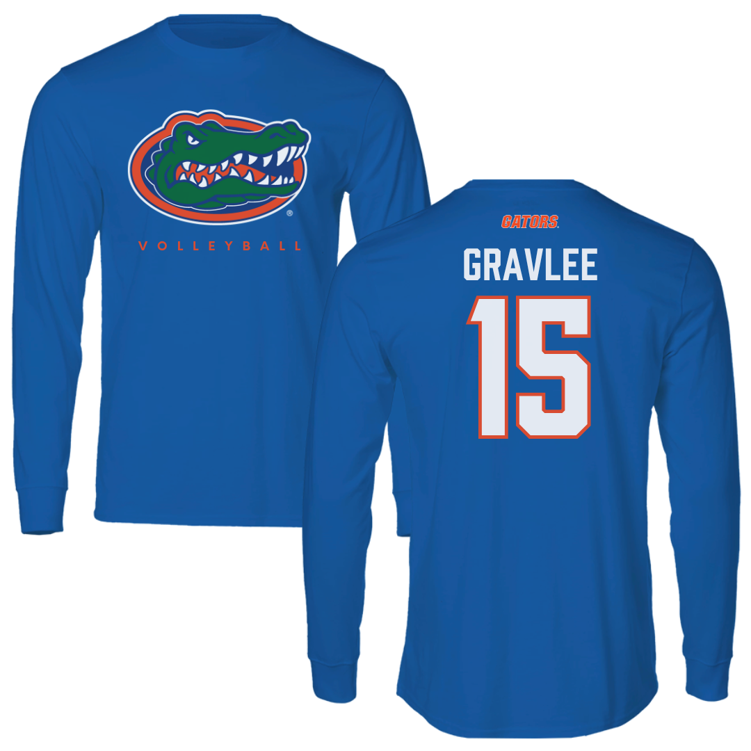 University of Florida Volleyball Blue Mascot Long Sleeve - #15 Madi Gravlee