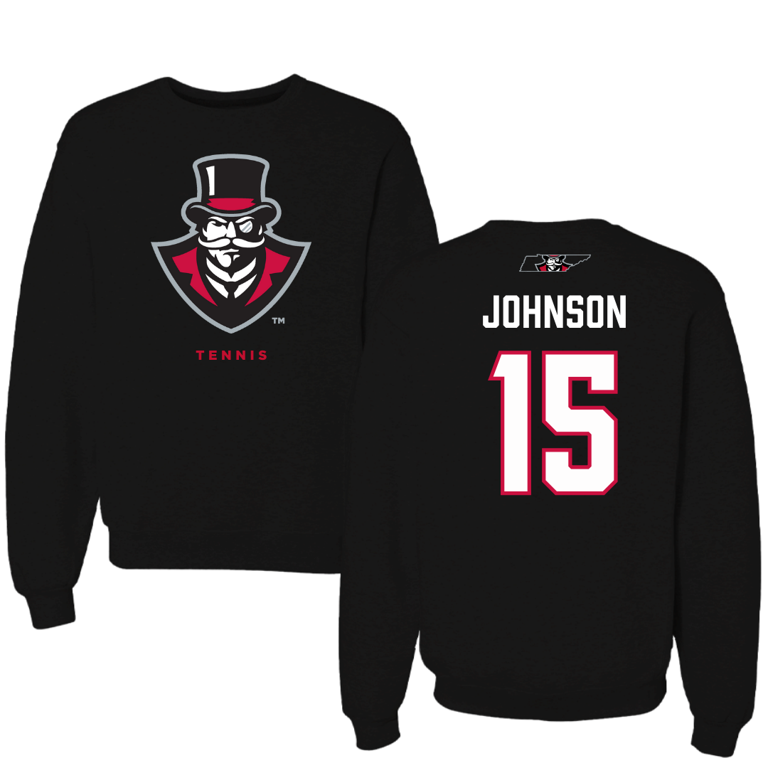 Austin Peay State University Football Black Mascot Crewneck - #15 Jake Johnson