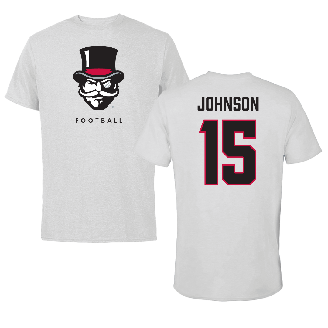 Austin Peay State University Football Gray Mascot Tee - #15 Jake Johnson