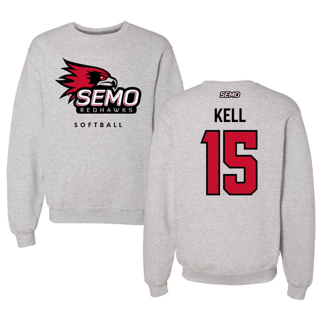 Southeast Missouri State University Softball Gray Crewneck  - #15 Delaney Kell