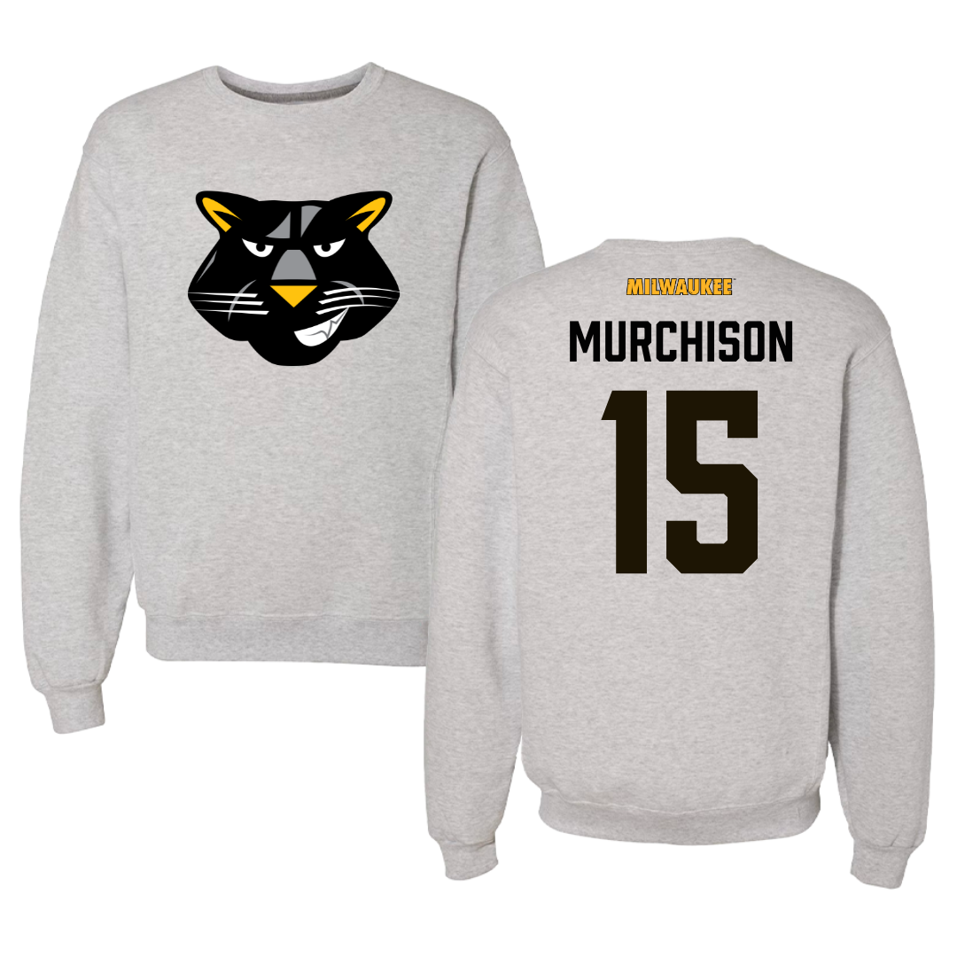 University of Wisconsin-Milwaukee Basketball Gray Crewneck  - #15 Simeon Murchison