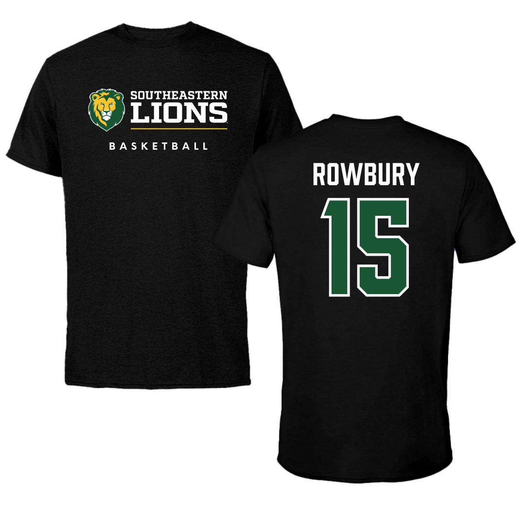 Southeastern Louisiana University Basketball Black Tee  - #15 Brody Rowbury