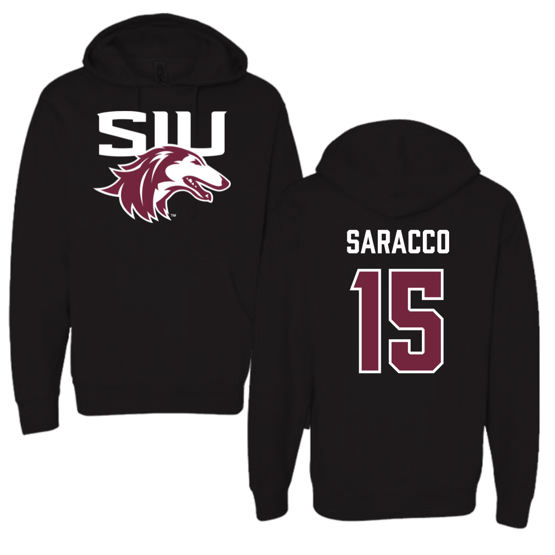 Southern Illinois University at Carbondale Basketball Black Hoodie  - #15 Madisyn Saracco