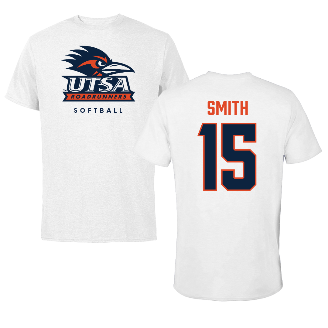 University of Texas at San Antonio Softball White Tee  - #15 Reagan Smith