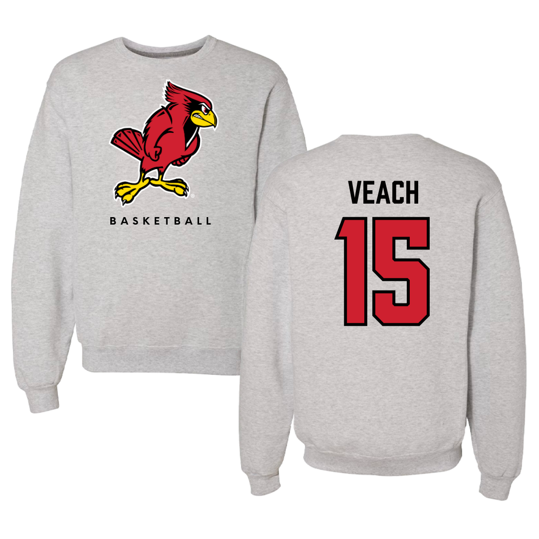 Illinois State University Basketball Gray Crewneck  - #15 Taylor Veach