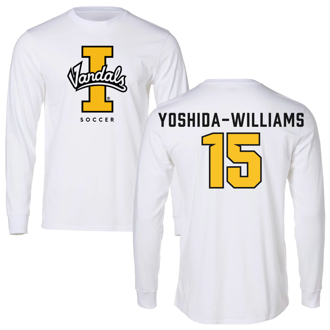 University of Idaho Soccer White Vandals Long Sleeve - #15 Karli Yoshida-Williams