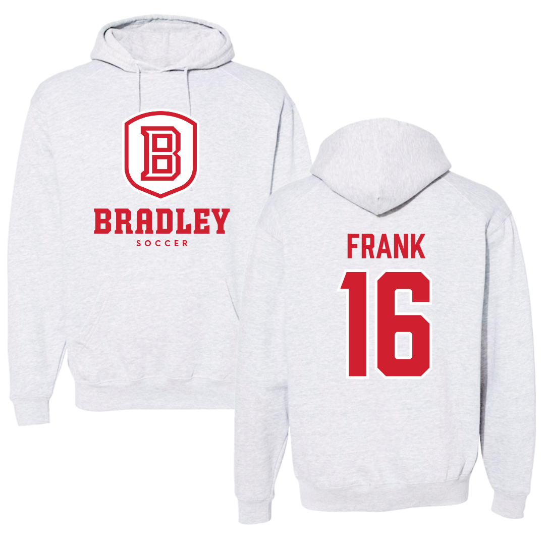 Bradley University Soccer Gray Hoodie  - #16 Caden Frank