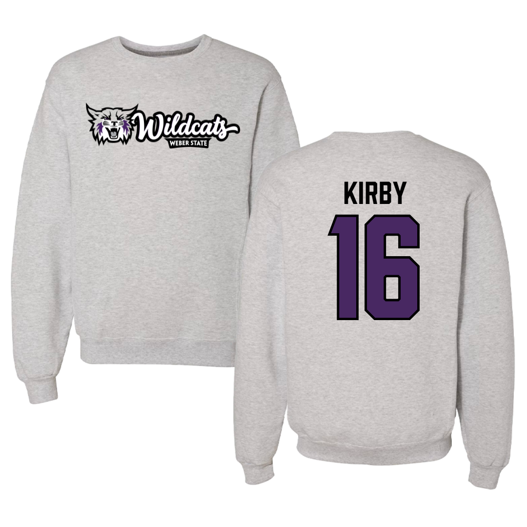 Weber State University Soccer Gray Crewneck  - #16 Grace Kirby