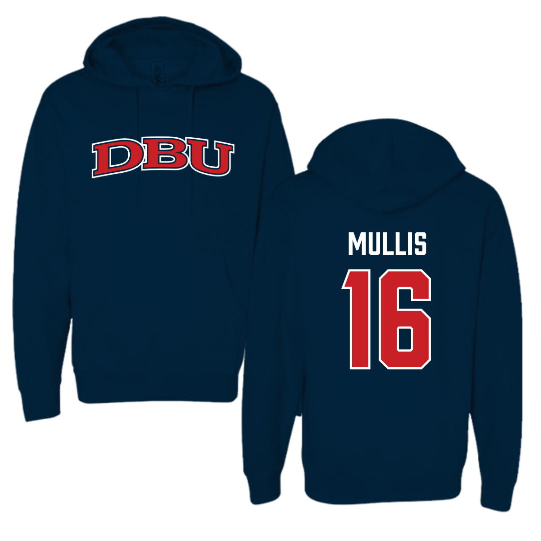 Dallas Baptist University Soccer Navy Hoodie  - #16 Kathryn Mullis