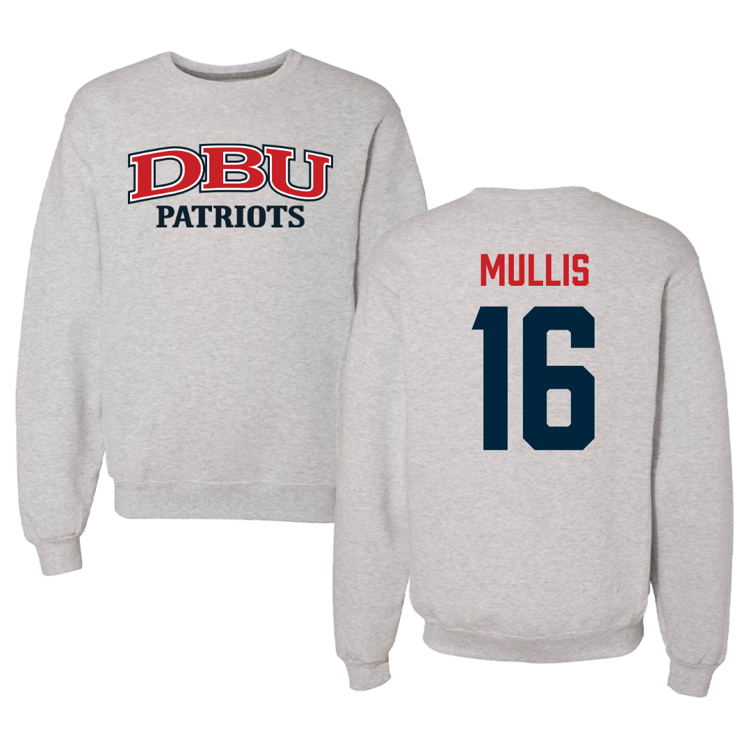 Dallas Baptist University Soccer Gray Crewneck  - #16 Kathryn Mullis