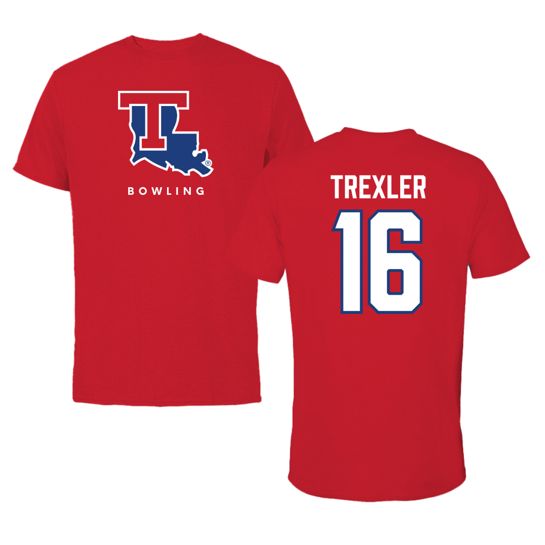 Louisiana Tech University Bowling Red Tee  - #16 Kylee Trexler