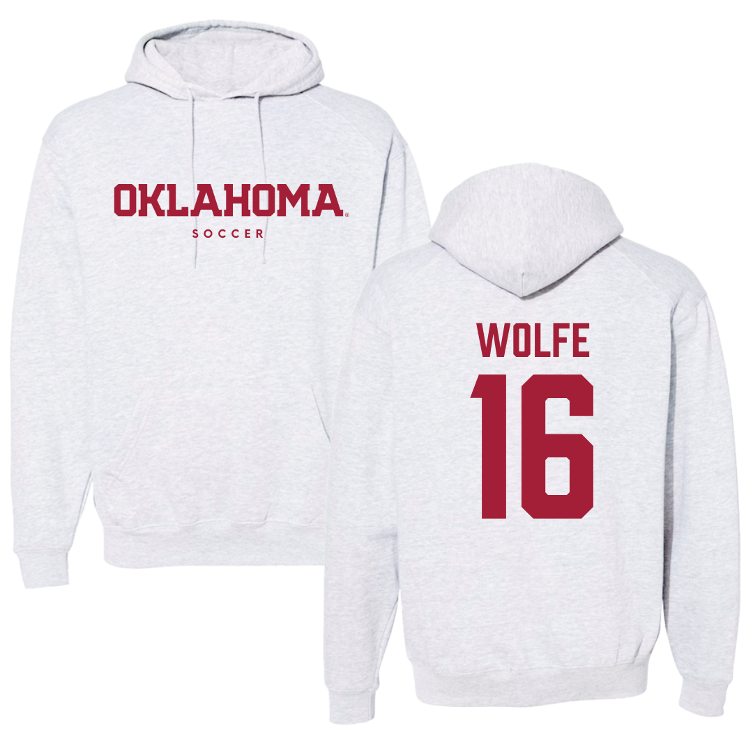 University of Oklahoma Soccer Gray Hoodie  - #16 Dani Wolfe