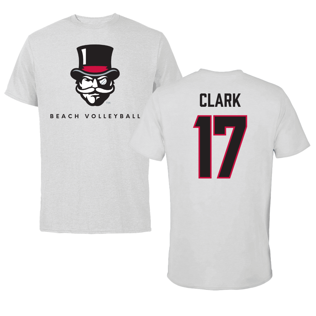 Austin Peay State University Beach Volleyball Gray Mascot Tee - #17 Anna Kate Clark
