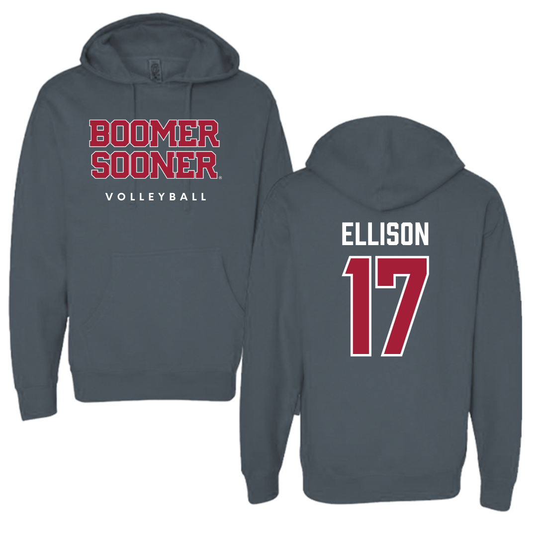 University of Oklahoma Volleyball Charcoal Hoodie  - #17 Daleigh Ellison