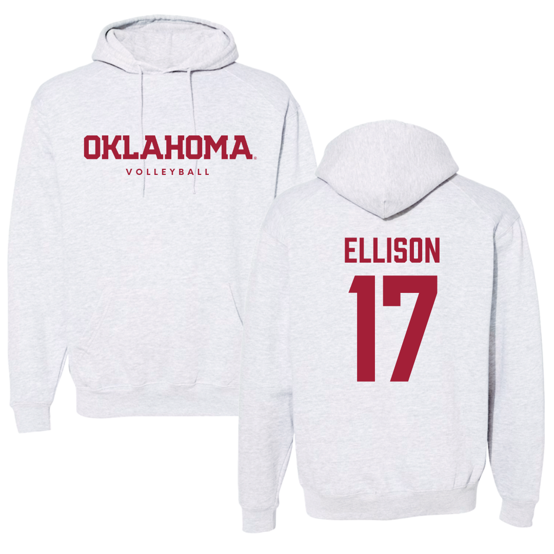 University of Oklahoma Volleyball Gray Hoodie  - #17 Daleigh Ellison