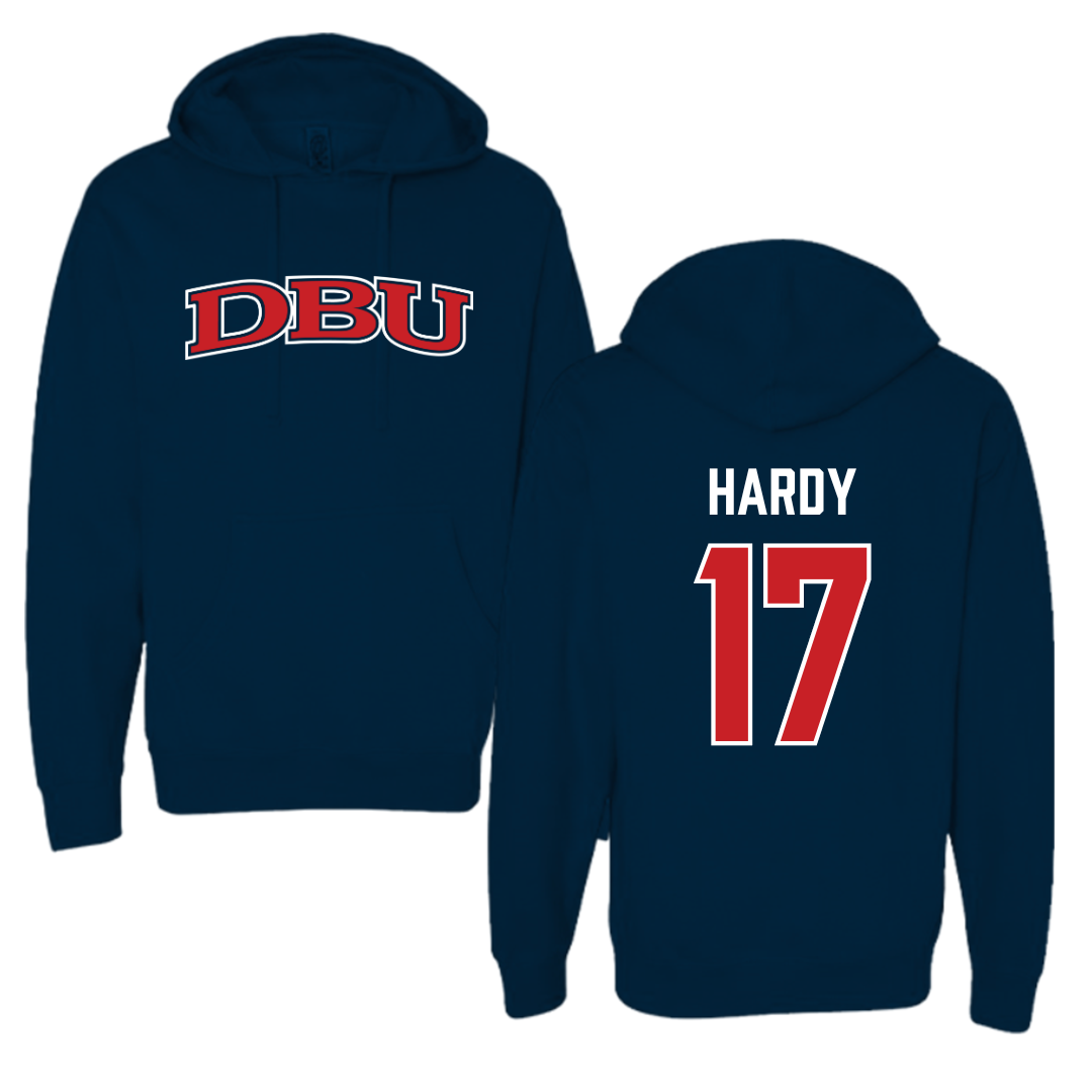 Dallas Baptist University Lacrosse Navy Hoodie  - #17 Austin Hardy