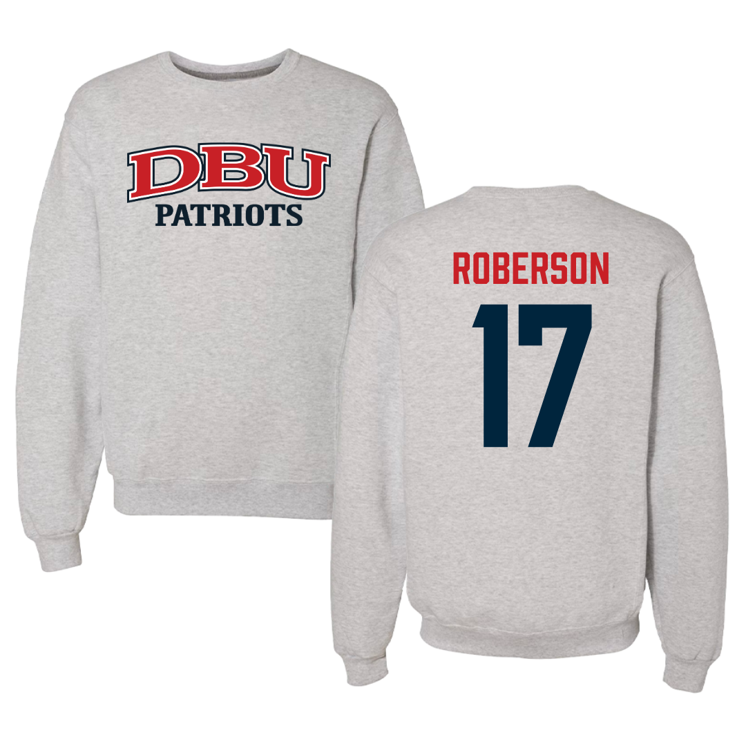 Dallas Baptist University Soccer Gray Crewneck  - #17 Haley Roberson