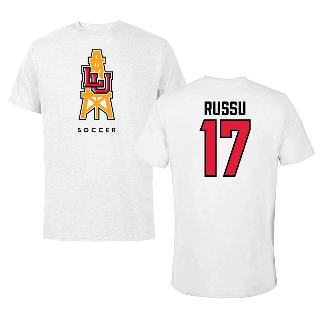 Lamar University Soccer White Tee  - #17 Addison Russu